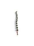 Pulsera de piedras verdes engastadas sobre cadena fina
